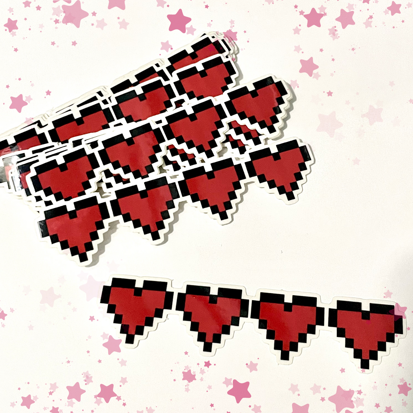 Pixel Heart Stickers 💗👾